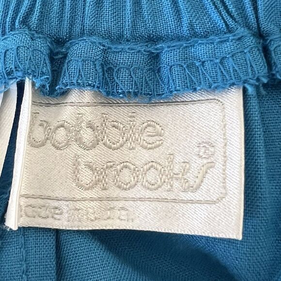 Vintage 90s Bobbie Brown High Waist Palazzo Shorts Culottes Blue Women’s M - Picture 8 of 16
